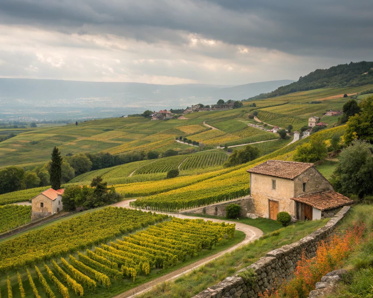 Rhône vineyard landscape