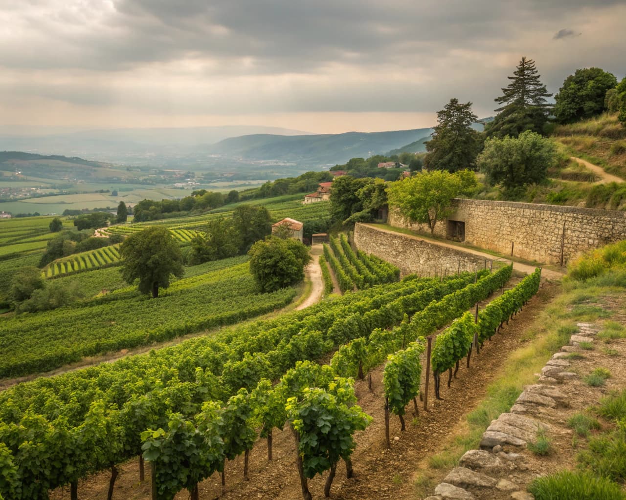 Rhône vineyard landscape