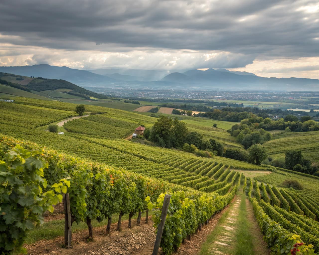 Rhône vineyard landscape