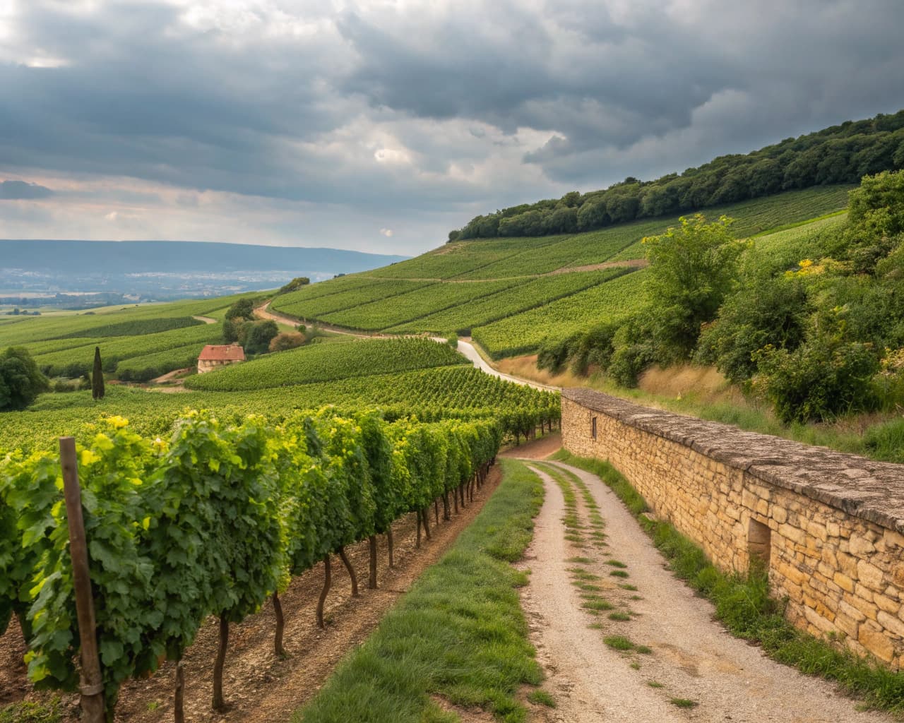 Rhône vineyard landscape