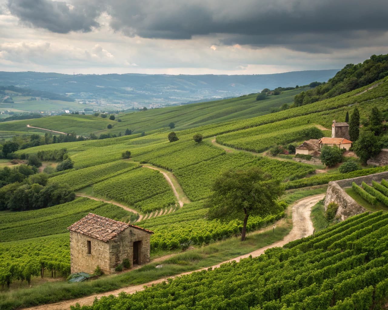 Rhône vineyard landscape